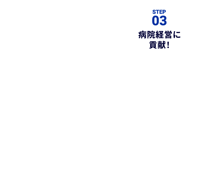 STEP03 病院経営に貢献!